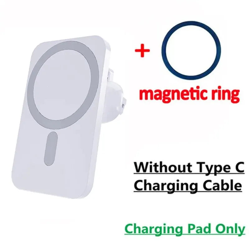 Magnetic 15W Fast Wireless Car Charger – Secure &amp; Sleek